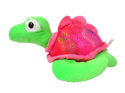Plush Turtle Pink and Green Stuffed Animal Toy Fun Express Sea Turtle 12 inch