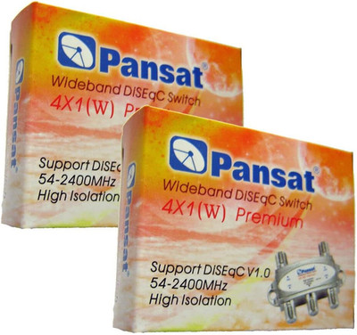 Pansat Wideband 4X1 Diseqc Switch 1.0 Model 4X1W Premium for FTA Satellite - 2 P