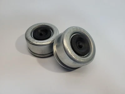 ROCKWELL AMERICAN 2 Trailer Axle Hub 8 Lug EZ Lube Drive in Dust Cap w/ Removable Grommet 2.72" OD