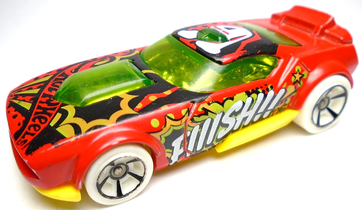 2019 HOT WHEELS FAST FISH ART CARS A RED 1:64 DIECAST 2 3/4" CAR GREEN & YELLOW