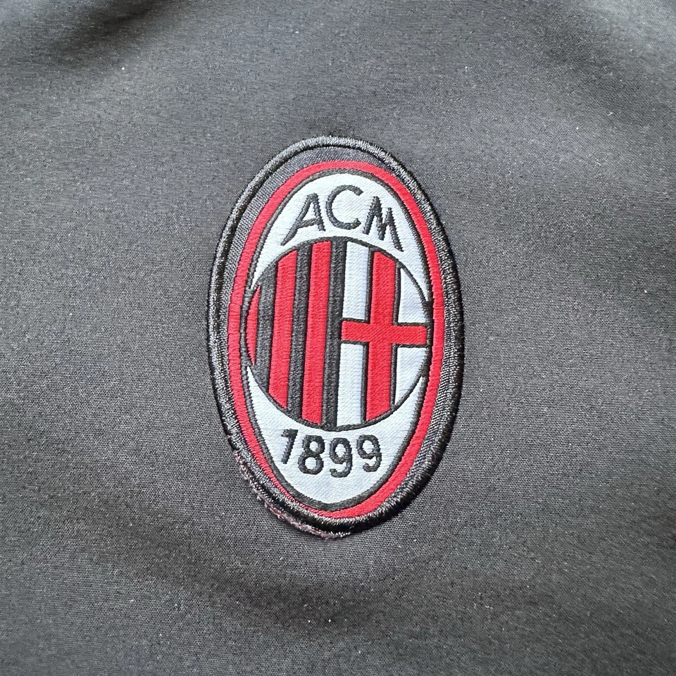 AC MILAN Hooded Jacket Black Size Large - Image 2 of 4