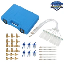 6 Cylinder Diesel Injector Flow Meter Kit Common Rail Adaptor Fuel Tester Tools