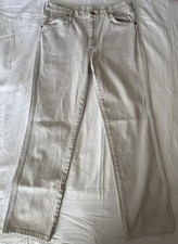 VTG WRANGLER 936WHT - Men's Jeans - USA Made Off White Slim Fit Cowboy Cut 31X29