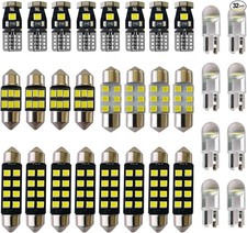 32PCS Interior LED Bulbs Car Light Kit Set, T10 29mm 36mm 41mm Festoon Bulbs, LE