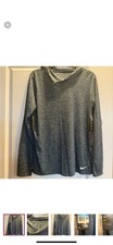 Nike Dri-FIT Women's Gray Pullover Hoodie Jersey Logo Medium 902098-010
