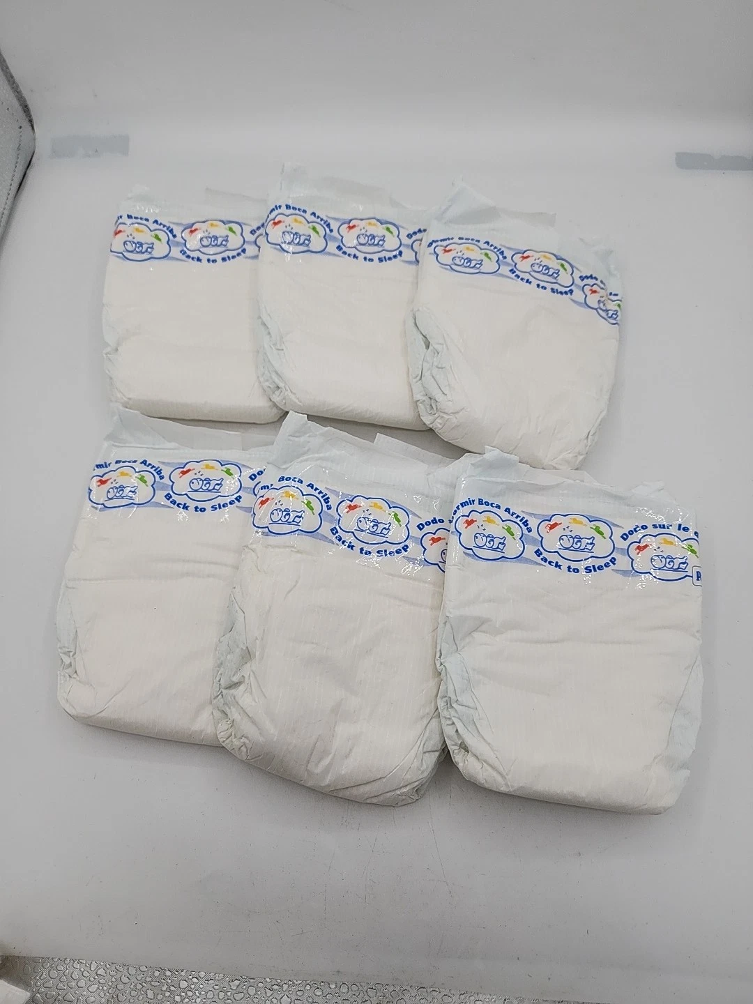 Sample (6) NEW VTG 1999 Pampers Newborn Baby Dry Diapers