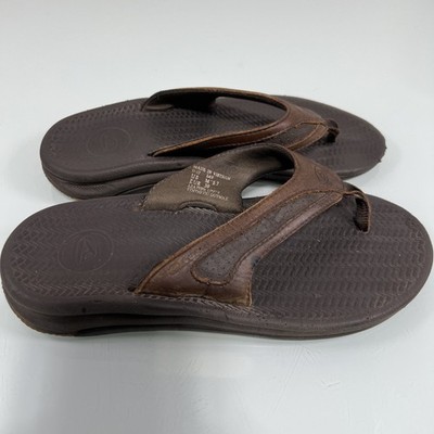 Reef 9 Brown Leather Thong Sandals Casual Beach Comfort