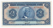HAITI P-211 2 Gourdes 1973 UNC