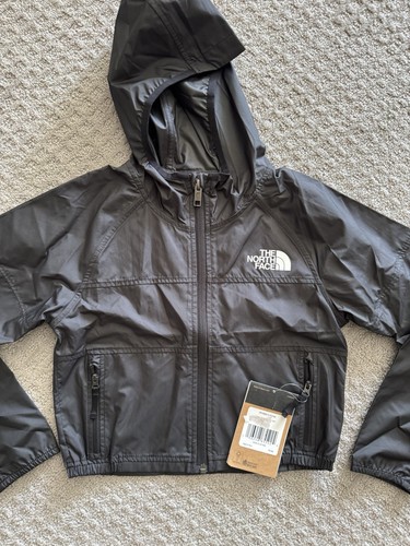 The NORTH FACE Boy's Black Never Stop Hooded Wind Jacket XS, NWT, 100% Authentic - Picture 2 of 5