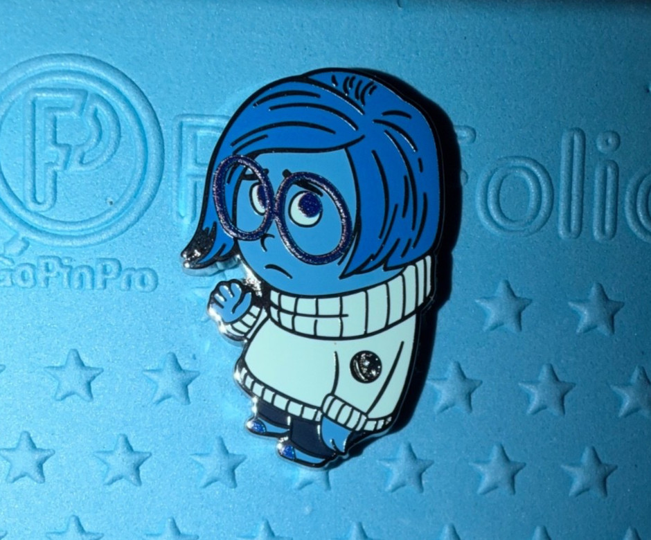 Sadness Wave B 2025 Hidden Mickey Pin Disney World Blue Set Inside Out