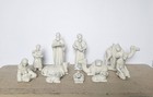 Vintage Nativity White Blue Porcelain Figurines - Lot Of 11 Pieces — photo 1