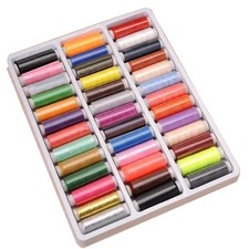 39Pcs Colored Sewing Thread Set Mixed Colors Polyester Spool Fits Many Brands