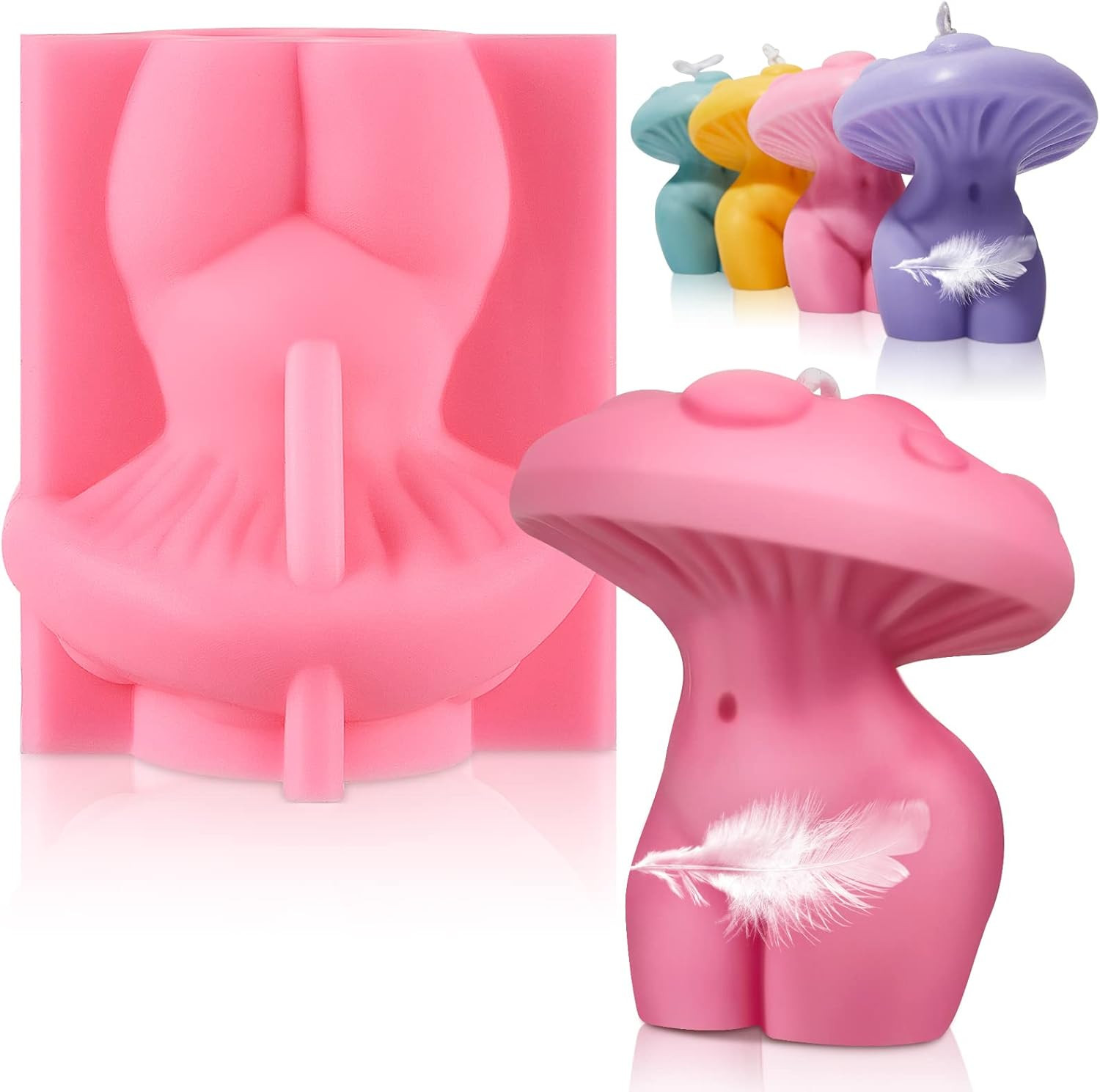 Body Molds Mushroom Women Body Silicone Mold DIY Female Cand