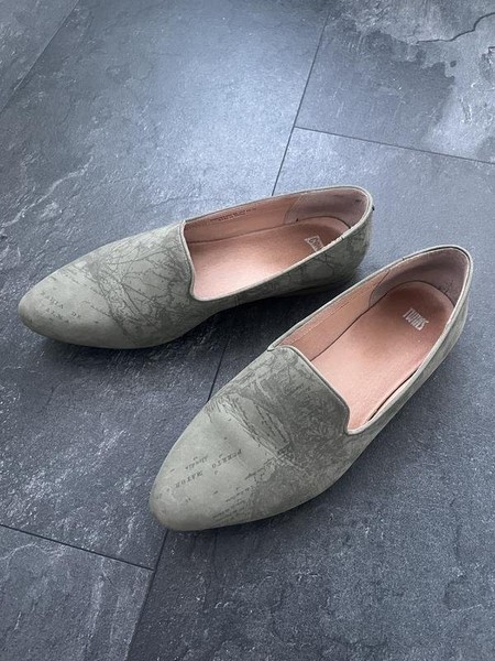 Women Camper Heels Khaki Leather 38