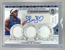 SLOANE STEPHENS 2024 Topps Royalty Tennis Triumph Relic Signatures BLUE AUTO /25