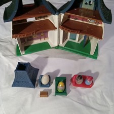 1976 Hasbro Weebles Wobbles Haunted House Playset Ghost Witch Boy And Girl