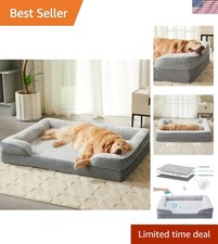 Luxury Orthopedic Dog Bed - Washable Waterproof Couch for Senior Dogs, 36"x27"