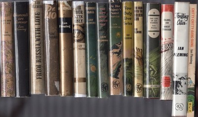 COMPLETE SET ALL 15 IAN FLEMING JAMES BOND UK BC HCs w/DJs 1956-1968