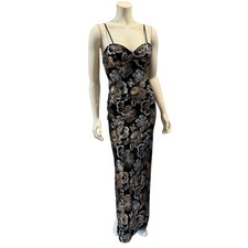 Windsor Silver and Gold Sequined Full Length Formal Gown