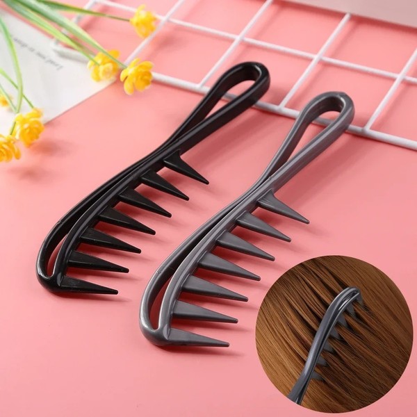 Peine para rizos - Herramienta de peinado de dientes anchos para cabello...
