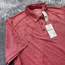 Tommy Bahama IslandZone Polo Shirt Mens Med Palm Coast Tropic Fade NWT 128