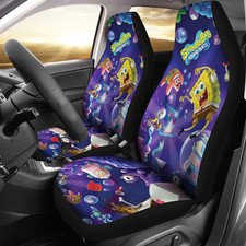 Spongebob Squarepants Funny Theme V2 Funny Cartoon Car Seat Covers Set Of 2