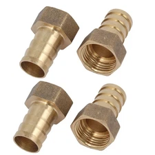 1/2BSP Female Thread 16mm Hose Barb Brass Tubing Coupler Connector Fitting 4pcs