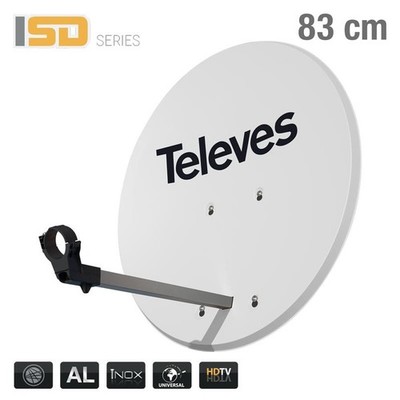 Sat Anlage Single LNB 1 Teilnehmer Antenne Spiegel Schüssel 80 cm Spiegel UHD 4K
