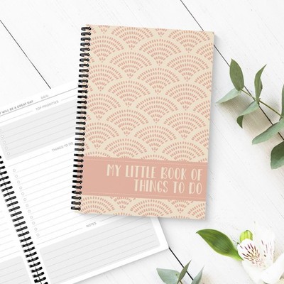 Dinge TO DO LISTE Buch BOHO PINK Aufgabenplaner Damen Tägliche Einkaufsliste Tracker