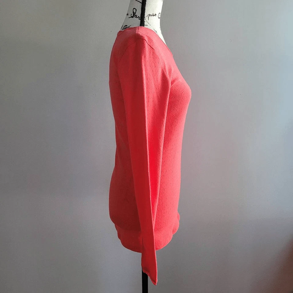 Nuevo con etiquetas Boden niñas 15-16Y punto pointelle rosa brillante salmón manga larga preppy Foto 2 de 4