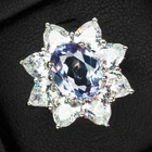 Estate Color Change Alexandrite 2.25Ct 925 Sterling Silver Handmade Floral Rings