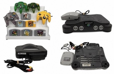 Nintendo 64 Console + 4 Controllers + 6 Games