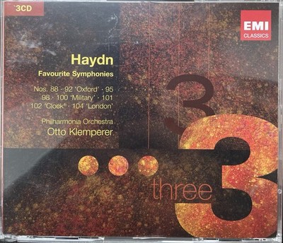 3Cds Haydn Sinfonien Londoner Pariser Klemperer Philharmonia Orchestra EMI