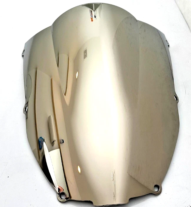 Kawasaki Ninja ZX6 & ZZR600 CHROME Double Bubble Replacement Windshield, '93-'05 - Image 3 of 4