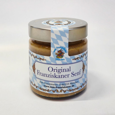 Original Franziskaner Senf süß aus München 210g Glas