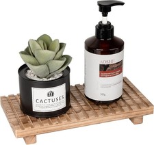 Bathroom Tray Rustic Farmhouse Bathroom Decor Wood Display Stand Riser Kitchen