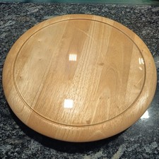 XL Servierplatte Drehbar Massivholz Drehplatte Abnehmbare Glasplatte 35 cm NEUW.