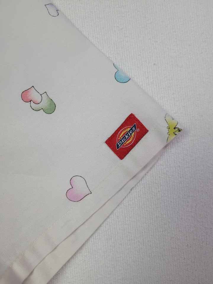 Dickies Women's Scrub Top Size M Floral Perfume Bottle Print Shirt White Nurse - Image 4 of 4