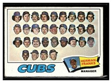 1977 Topps #518 Chicago Cubs / Herman Franks marked