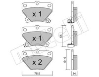 Metelli Bremsbelagsatz, Scheibenbremse 22-0424-0 FüR Toyota