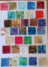 50x3,5cm Batik Quadrate Stoffreste Pack Reste Patchwork Konvolut 100% Baumwolle