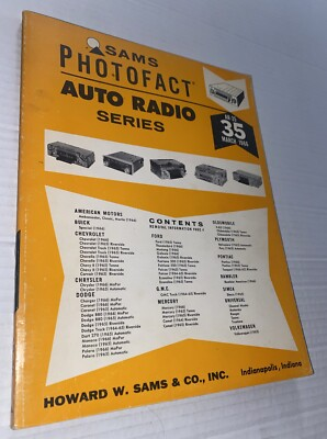 #ad #ad Sams Photofact Auto Radio Series Repair Manual #AR 35 Vintage March 1966 Indiana $16.99