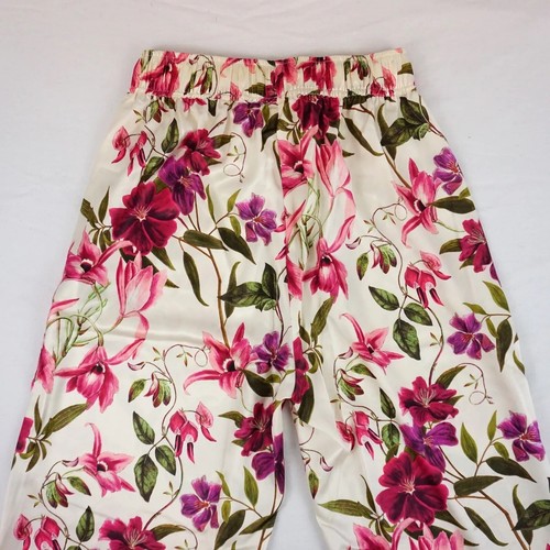 New Rachel Parcell Satin Long Sleeve Pajamas 2 Piece Set - Lily Garden Print - S - Picture 17 of 22