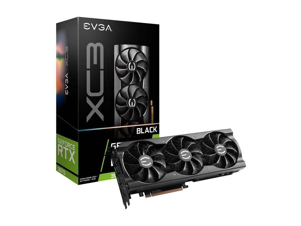 EVGA GeForce RTX 3070 XC3 BLACK GAMING Video Card, 08G-P5-3751-KR