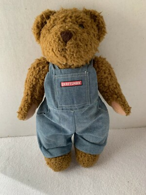 Vintage Teddybär Handwerker Werkzeug Plüsch 12 Zoll Vintage Stofftier Spielzeug Overall