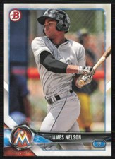 James Nelson 2018 Bowman Prospects Camo #BP33 Miami Marlins