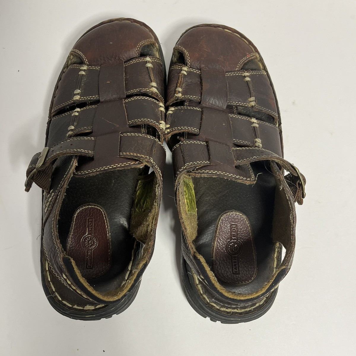 Earth Spirit Mens Fisherman Strappy Chunky Sandals Leather Mens Sz 9 - 6004818 Earth Spirit Mens Chunky Brown Fisherman Sandals Sz 8  main image 4