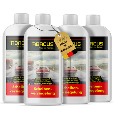 (44,90 /L) Scheibenversiegelung Nano ABACUS Regenabweiser Lotus Effekt 4x250ml