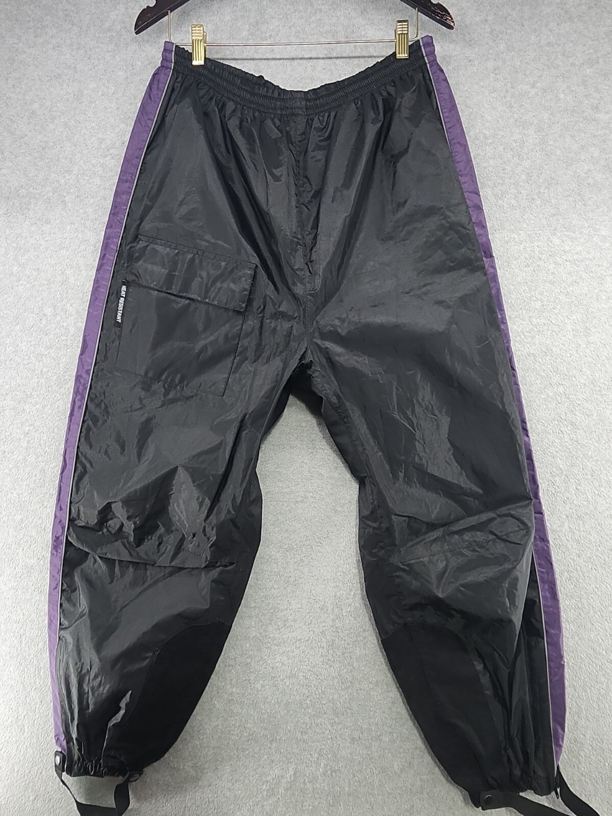 Xelement Men's XL Motorcycle Nylon Pants Black Purple Protective Riding Gear eBay