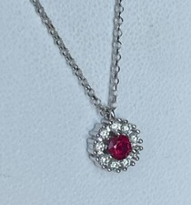 Artlinea 18kt White Gold Ruby and Diamond Necklace